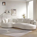  Bộ ghế sofa góc L hiện đại GT100 3m1 x 1m6 vải lông cừu 