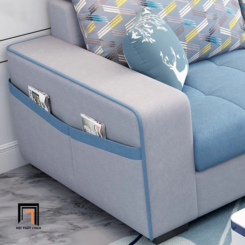  Bộ ghế sofa góc L phòng khách GT137 Hugo 2m4 x 1m6 xinh xắn 