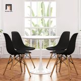  Set bàn ghế ăn tròn cao cấp 4-OC4-GCF1-B5 cho nhà bếp đẹp 