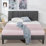  Giường ngủ giá rẻ GN10 Summons màu xám đậm vải nỉ 