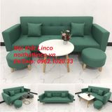  Bộ ghế sofa băng đa năng bật nằm xanh ngọc lá cây dài 2m 