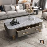  Bàn sofa hình hộp chữ nhật 1m x 55 BSF5 Stonis mặt đá trắng 