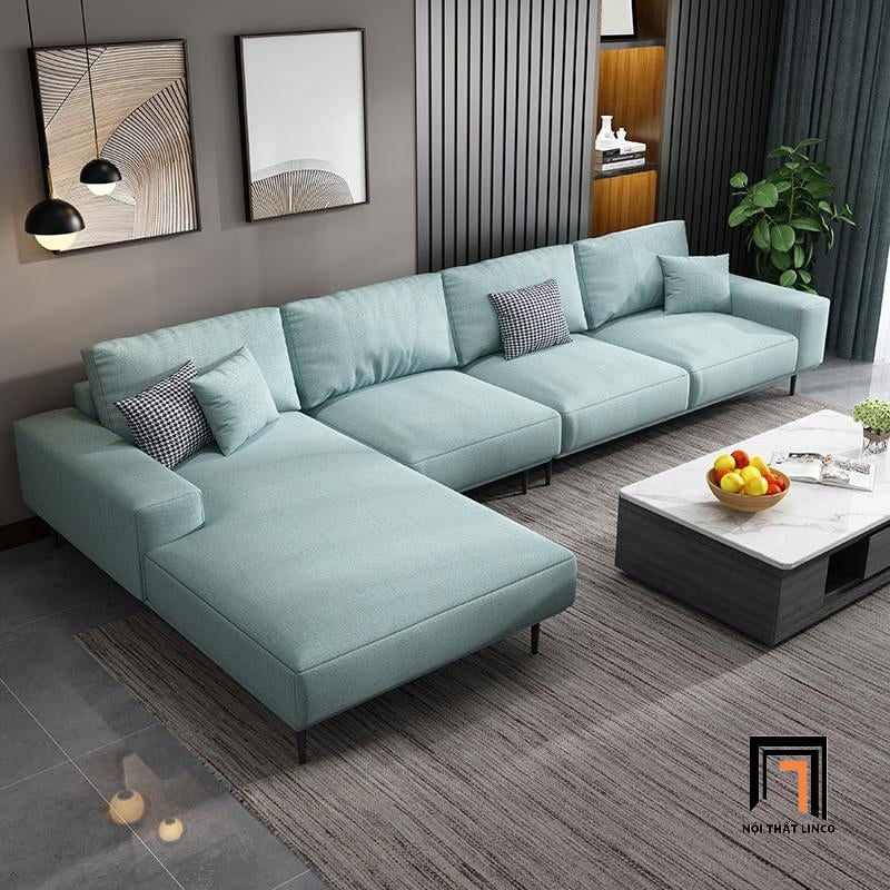  Bộ ghế sofa góc gia đình sang trọng 3m x 1m6 GT186 Pesca vải nỉ đẹp 