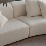  Ghế sofa băng cong dài 2m8 BT195 Marfa vải lông cừu 