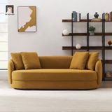  Ghế sofa băng cong BT181 Angie vải nỉ 2m2 cho tiệm shop 