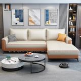  Bộ ghế sofa góc da giả GT61 Bovasis hiện đại 