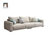  Ghế sofa băng vải nhung xám trắng BT252 Omaha 2m nhỏ gọn 