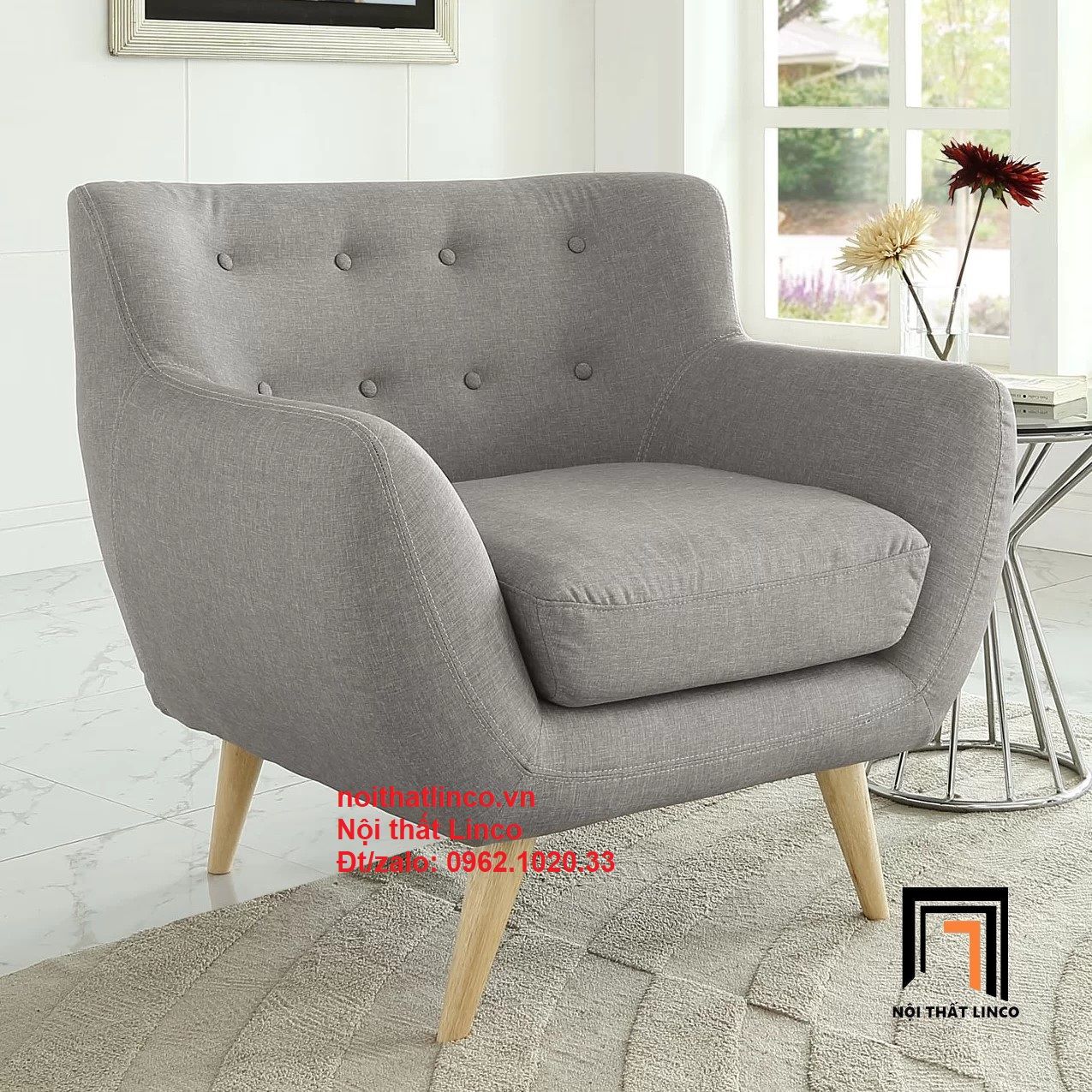  Ghế sofa đơn DT14 Ellice cho phòng ngủ nhỏ xinh 