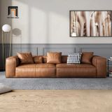  Sofa góc L bọc da giả GT260 Squaring 2m4 x 1m6 cho chung cư 