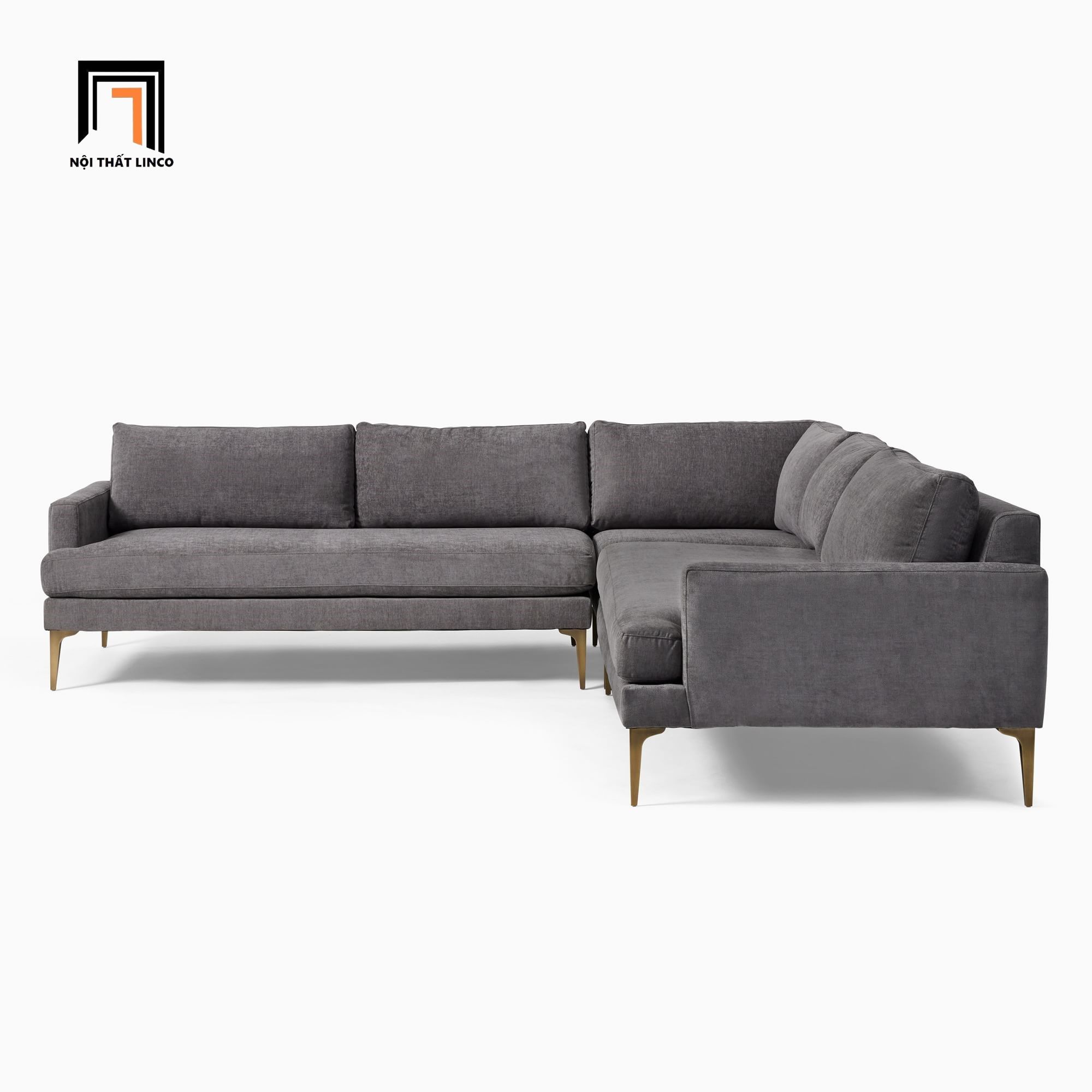  Bộ ghế sofa góc phòng khách GT133 Andes 2m2 x 2m2 xám đậm 