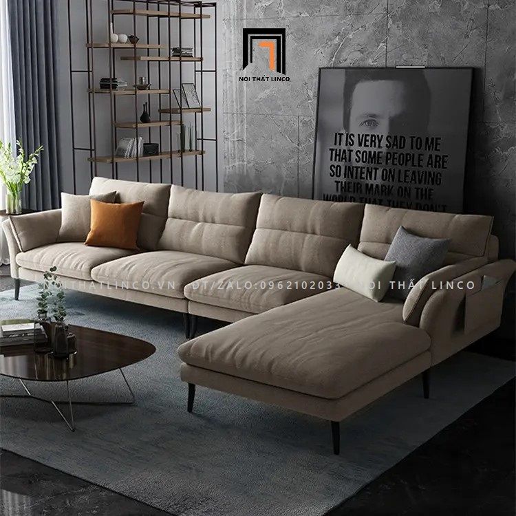  Bộ ghế sofa góc GT54 Jasiway 3m1 x 1m6 cho phòng khách lớn 