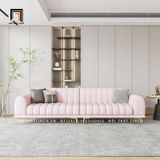  Ghế sofa băng dài 2m6 da công nghiệp BT116 Palau chân inox 