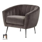  Ghế sofa đơn nhỏ gọn DT34 Aretha vải nhung màu nâu 
