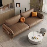 Ghế sofa băng da công nghiệp 2m2 BT85 Skinny màu xám ghi 