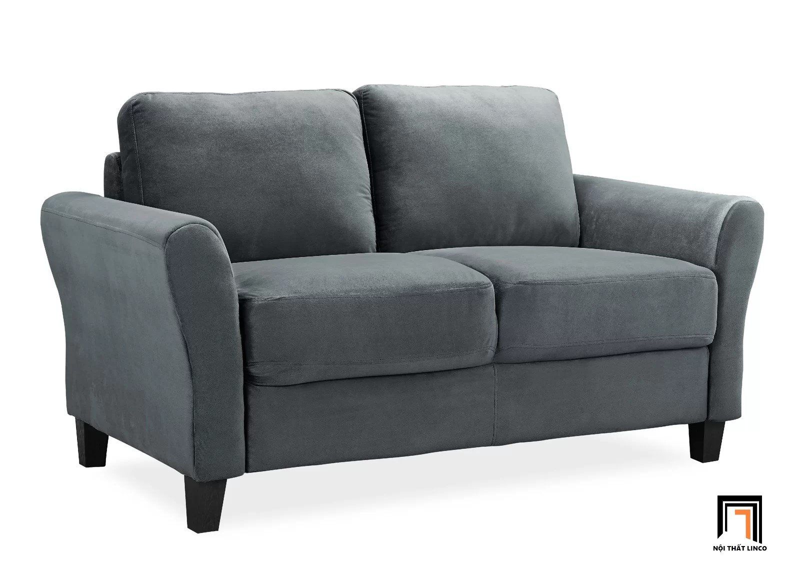  Ghế sofa băng nhỏ gọn BT205 Caniah 1m3 giá rẻ màu xám đen 