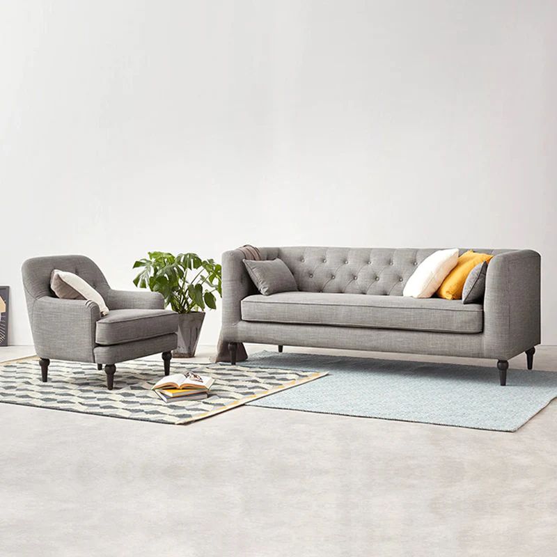  Bộ ghế sofa kiểu dáng Âu Mỹ KT95 Wright màu xám ghi 