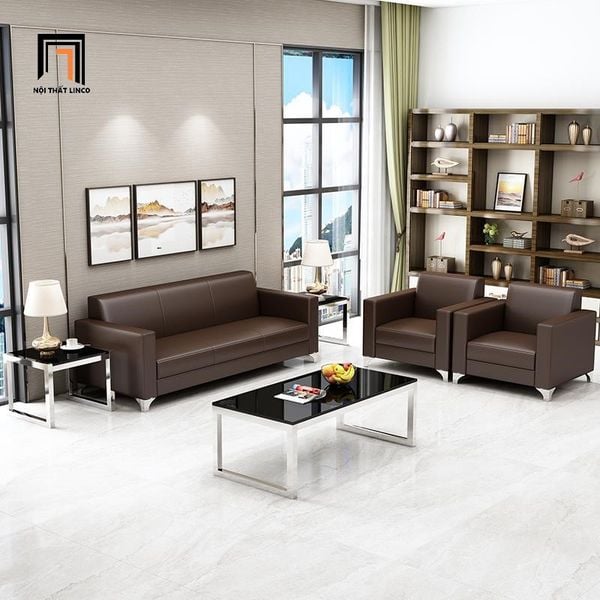 bộ ghế sofa văn phòng da công nghiệp