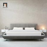  Giường ngủ vải nỉ hiện đại GN61 Amaya màu xám lông chuột 