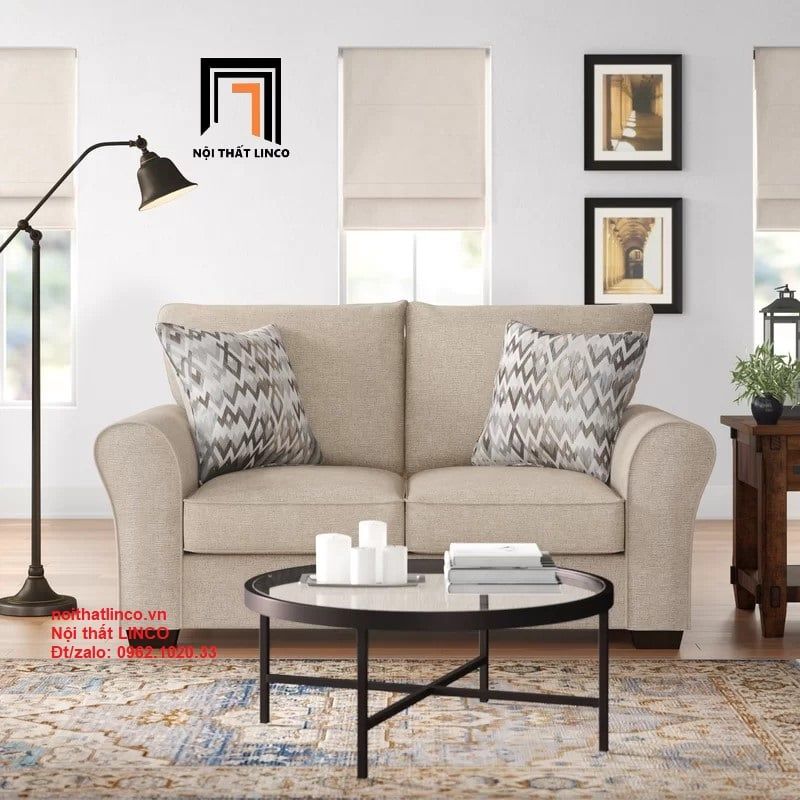  Set ghế sofa phòng khách PK2 Carey phong cách châu Âu 