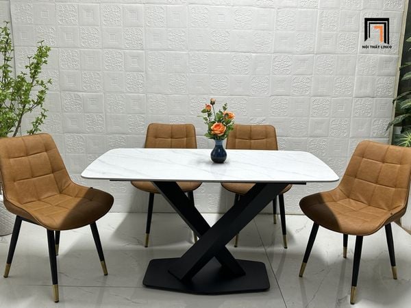 bộ bàn ăn 4 ghế da Pu giá rẻ