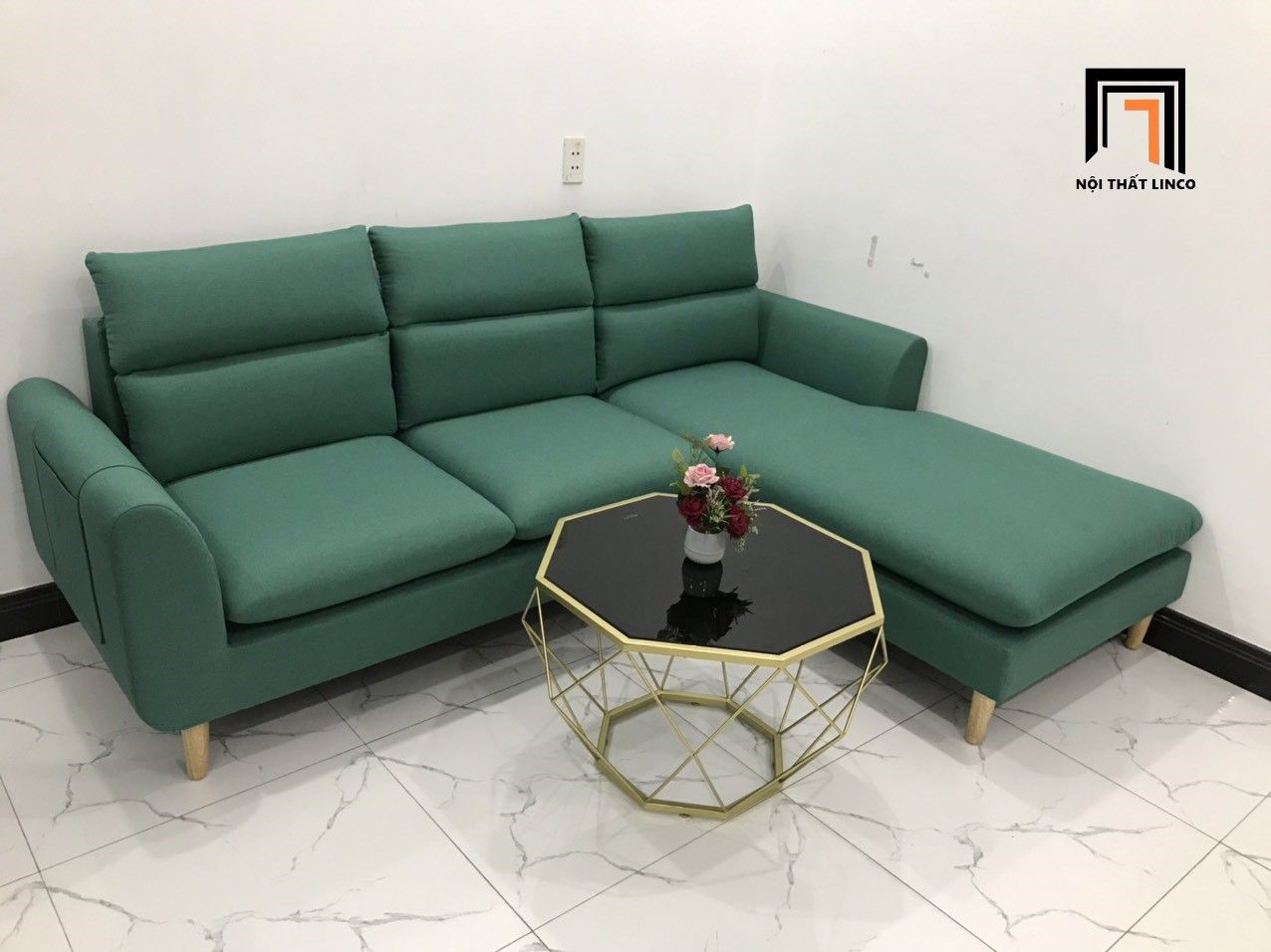  Ghế sofa góc chữ L giá rẻ 2m2 x 1m6 cho chung cư xĩnh xắn 