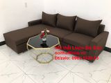  Bộ ghế sofa góc giá rẻ salon góc L Nâu cafe đen đậm sopha phòng khách đẹp hiện đại Nội thất Linco Tphcm Sài Gòn 