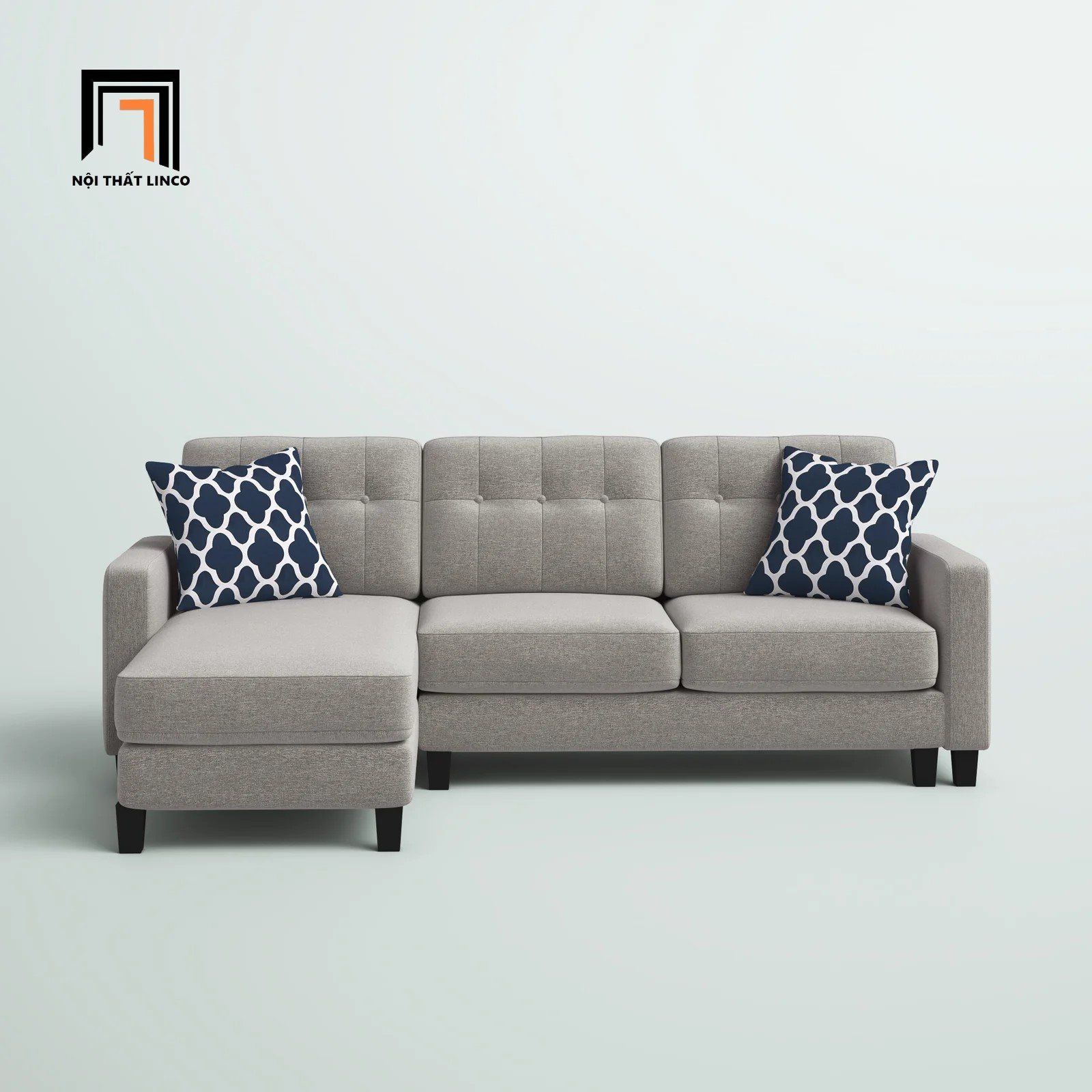  Ghế sofa góc L GT7 Yadira 2m2 x 1m6 vải mềm phòng khách gia đình 