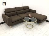  Bộ ghế sofa góc chữ L màu nâu đậm 2m2 x 1m6 cho gia đình 