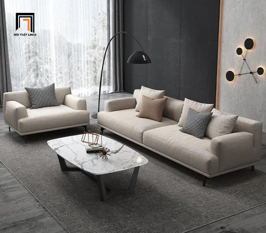  Bộ ghế sofa góc dài 2m4 x 1m6 GT168 Orren cho phòng khách giá rẻ 
