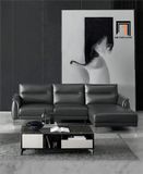  Bộ ghế sofa góc L hiện đại GT246 Kiron 3m x 1m6 da đen bóng 