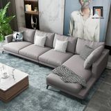  Ghế sofa góc L 3m x 1m6 GT188 Creusot màu xám lông chuột 