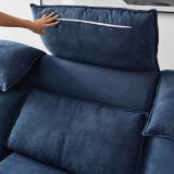  Bộ ghế sofa góc L xanh đậm nỉ GT205 Brescia 3m x 1m7 cao cấp 