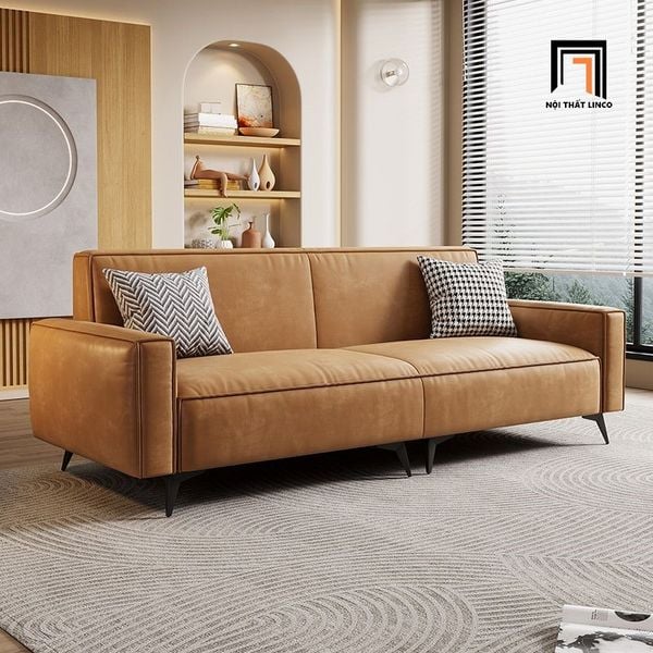 ghế sofa băng 2m1 da giả xanh lá