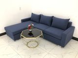  Bộ bàn ghế sofa góc L dài 2m2 x 1m6 màu xanh dương đậm giá rẻ 