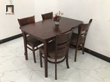  Bộ bàn ăn 3-KH4-G02-B108-nau gỗ tư nhiên dài 1m2 kèm 4 ghế 