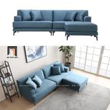  Bộ ghế sofa băng gia đình 2m2 BT76 Naby vải bố cotton 