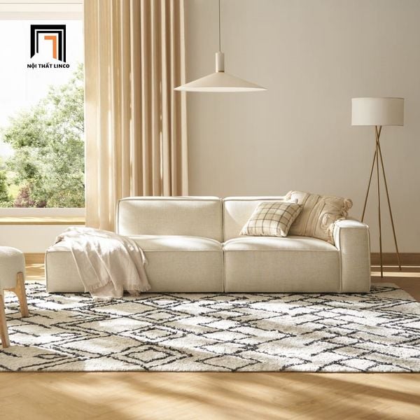 sofa băng màu xám trắng dài 1m9