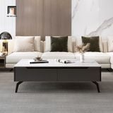  Bàn sofa hình chữ nhật 1m x 50 BSF36 Camel mặt đá có hộc kéo 