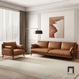  Ghế sofa văng da Pu BT249 Peoria dài 2m2 màu nâu cam 