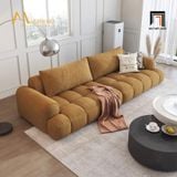  Ghế sofa văng nỉ màu trắng kem BT270 Muranso dài 2m6 giá rẻ 