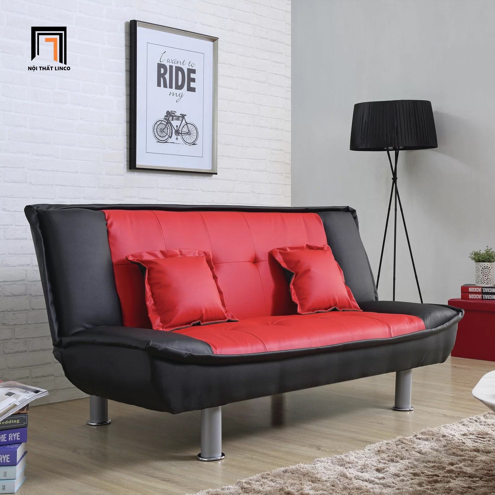  Sofa giường gấp gọn GB99 Astral 1m7 nhỏ gọn da công nghiệp 