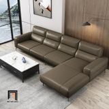  Ghế sofa góc L sang trọng GT268 Nizwa 3m x 1m6 da màu kem 