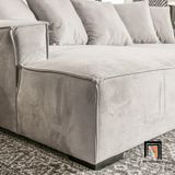  Bộ ghế sofa góc L hiện đại GT8 Madison xám trắng vải nhung 