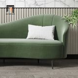  Ghế sofa văng cong xanh lá BT285 Laventa 2m xanh lá vải nhung 