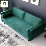  Ghế sofa băng BT1 hiện đại màu xanh lá vải nhung cho chung cư 