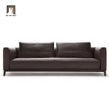  Bộ ghế sofa phòng khách KT63 Monda da Pu màu nâu cafe 