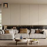  Bộ ghế sofa góc bọc da Pu GT138 Columbus 2m8 x 1m6 màu xám 