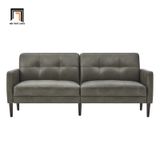  Ghế sofa giường bọc da xám 1m9 GB108 Bharati cho văn phòng 