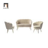  Set ghế sofa cong vải nhung KT159 Hendix đặt sảnh chờ xinh 