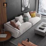  Ghế sofa văng dài 2m6 BT298 Orizaba vải nỉ xám trắng giá rẻ 